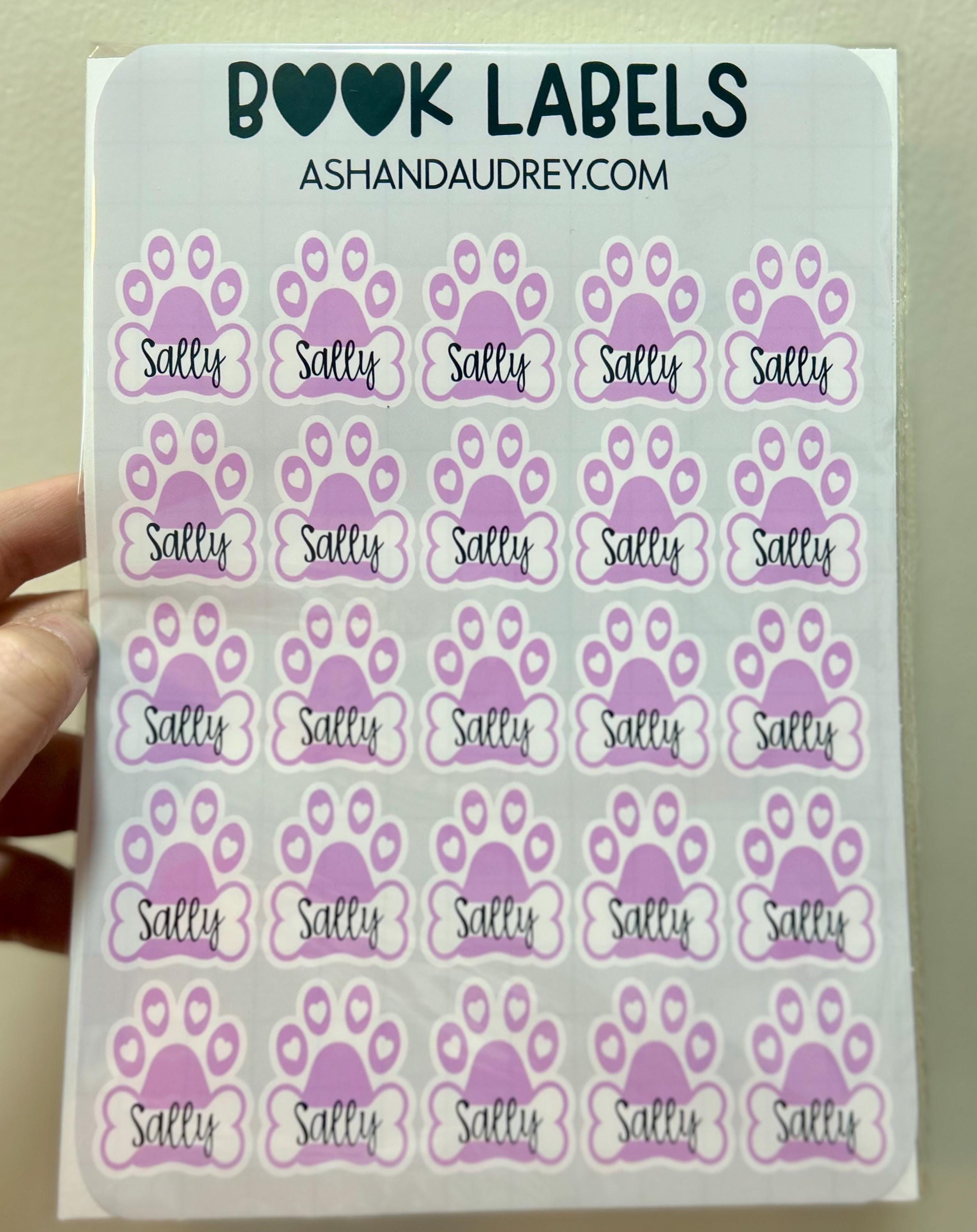 Personalized Book Labels | Book Stickers | Animal or Floral Name Tags | Reader Gifts
