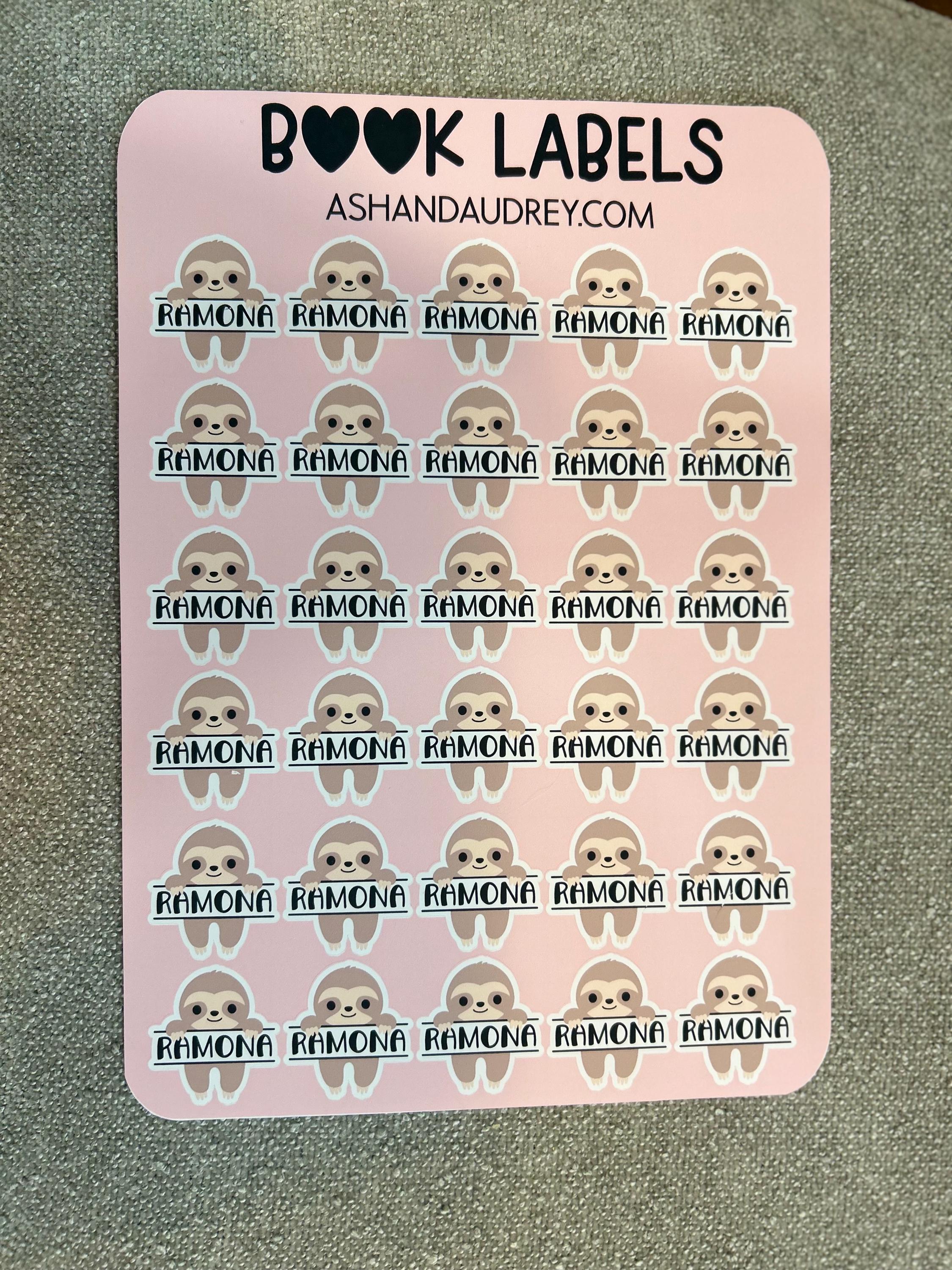Personalized Book Labels | Book Stickers | Animal or Floral Name Tags | Reader Gifts