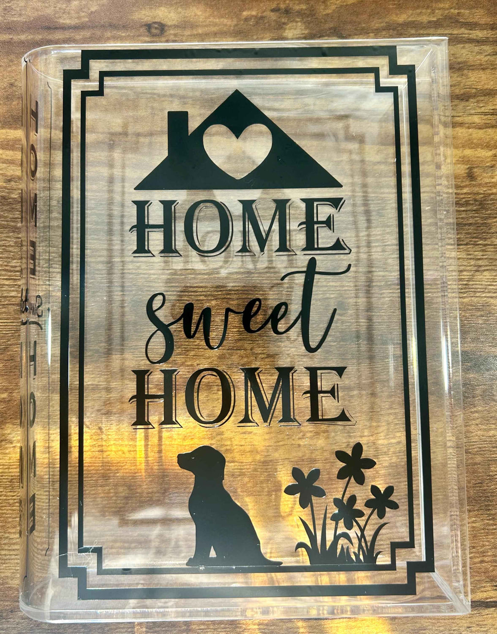 Home Sweet Home Acrylic Book Vase – Farmhouse Decorative Flower Vase