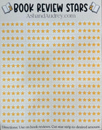 Book Review Star Stickers | Reading Journal Vinyl Stickers (60 Count)