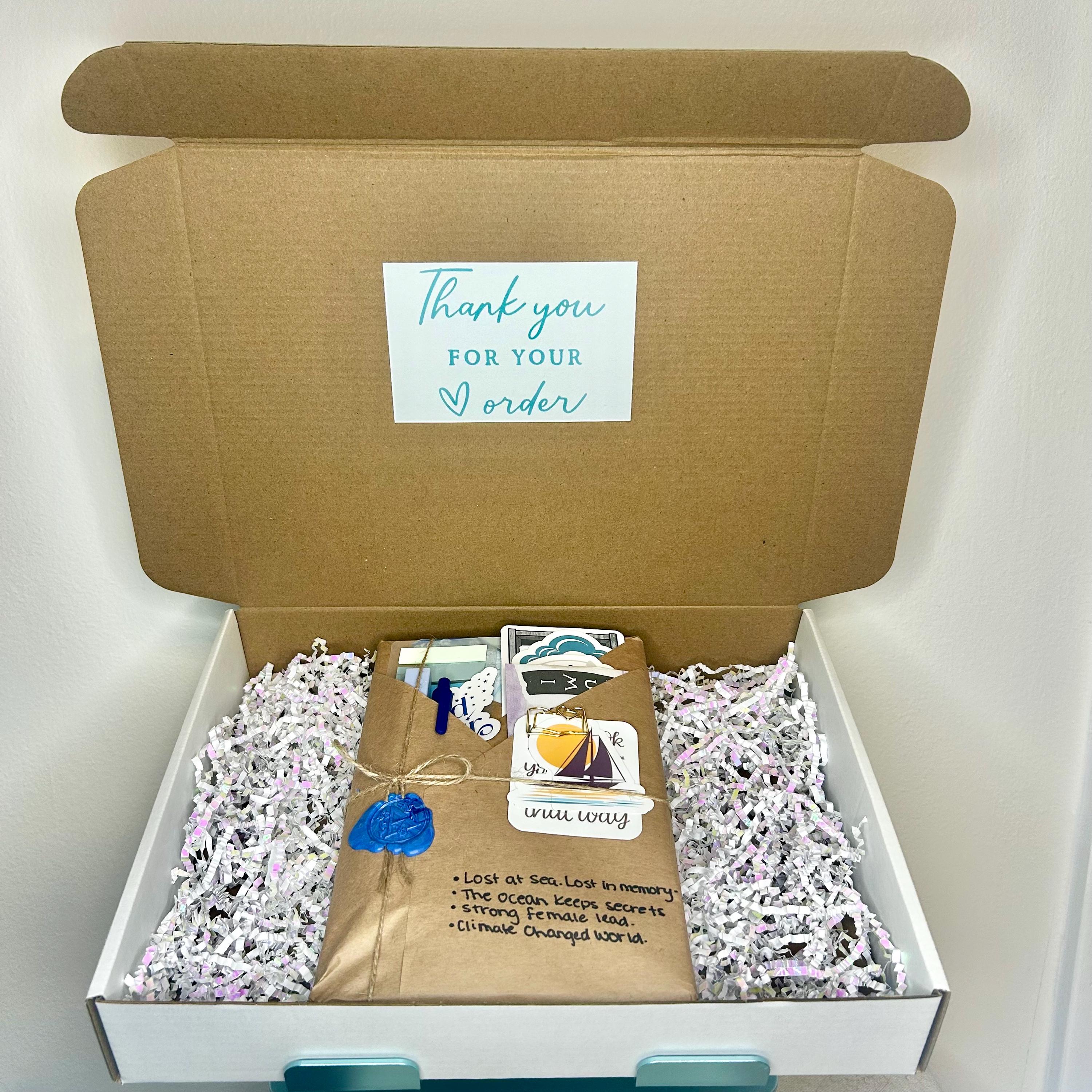 Blind Date with a Book Box | Surprise Wrapped Book, Cozy Reading Accessories, Genre Selection