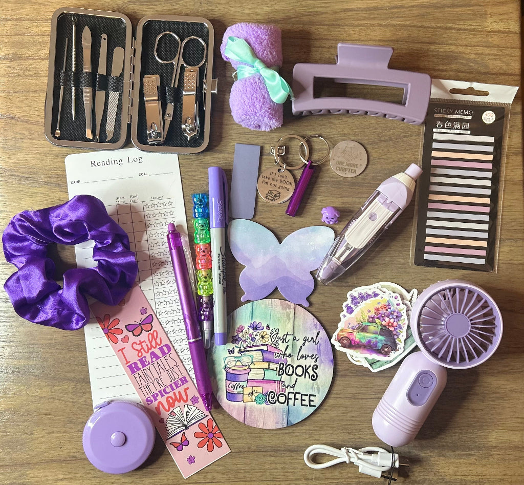 20 Piece Mystery Bundle with a Purple Theme.