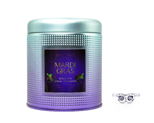Mardi Gras Carnival Collection Jewel Candle | Hidden Jewelry Candle