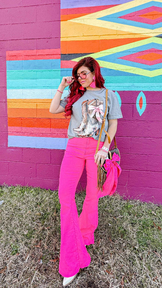 Pink Boot Scoot & Boogie Graphic Tee – Western Shirt