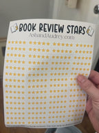 Book Review Star Stickers | Reading Journal Vinyl Stickers (60 Count)