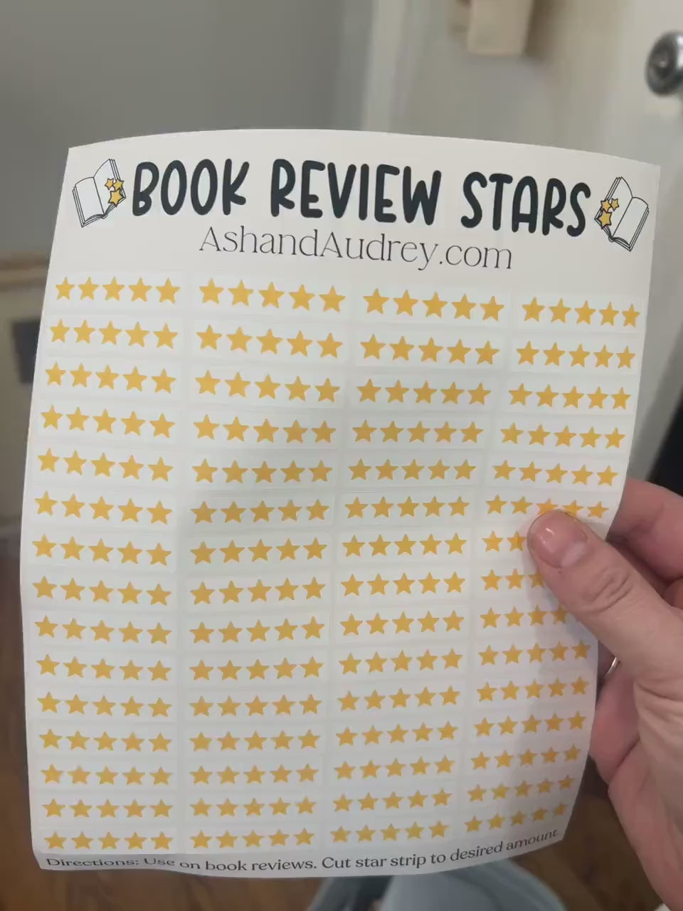 Book Review Star Stickers | Reading Journal Vinyl Stickers (60 Count)