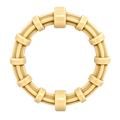 SodaPup Honey Bone chicken flavored nylon teething ring with textured ridges for puppies and power chewers up to 55 pounds.