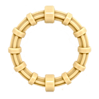 SodaPup Honey Bone chicken flavored nylon teething ring with textured ridges for puppies and power chewers up to 55 pounds.