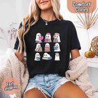 Ghost Reading Comfort Colors Shirt for Spooky Book Lovers