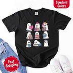 Ghost Reading Comfort Colors Shirt for Spooky Book Lovers