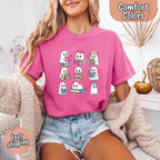Ghost Reading Comfort Colors Shirt for Spooky Book Lovers