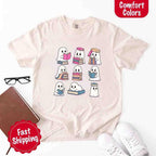 Ghost Reading Comfort Colors Shirt for Spooky Book Lovers