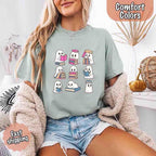 Ghost Reading Comfort Colors Shirt for Spooky Book Lovers