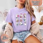 Ghost Reading Comfort Colors Shirt for Spooky Book Lovers