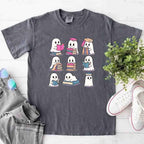 Ghost Reading Comfort Colors Shirt for Spooky Book Lovers